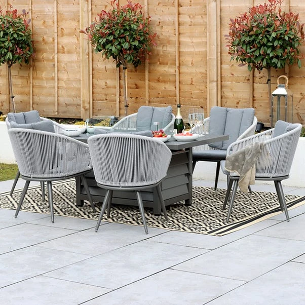 Aspen 6 Seater Fire Pit Dining Set 4 Aspen 6 Seater Fire Pit Dining Set - Image 2