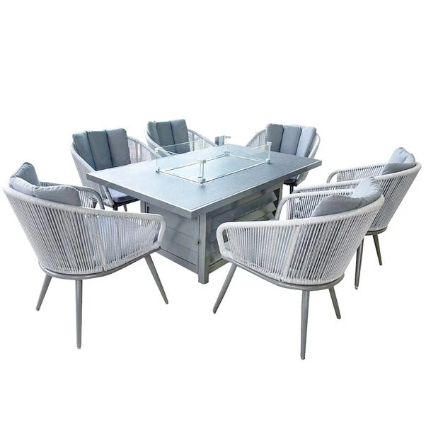 Aspen 6 Seater Fire Pit Dining Set 6 Aspen 6 Seater Fire Pit Dining Set - Image 4