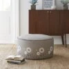 Scandi Print Grey Pouffe -Home Luxe Studio 30765191