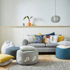 Scandi Print Grey Pouffe 9 Scandi Print Grey Pouffe -Home Luxe Studio 30765191 alt09