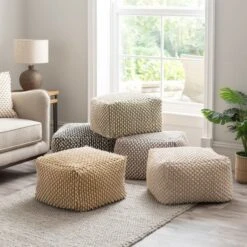 Jersey Bobble Pouffe 34 Jersey Bobble Pouffe -Home Luxe Studio 30766329 alt05