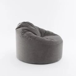 Eliza Velvet Grey Bean Bag Chair 11 Eliza Velvet Grey Bean Bag Chair -Home Luxe Studio 30766404 alt03