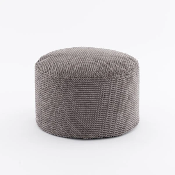 Jenson Charcoal Waffle Pouffe 4 Jenson Charcoal Waffle Pouffe - Image 2