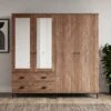 Fulton 4 Door Wardrobe, Pine