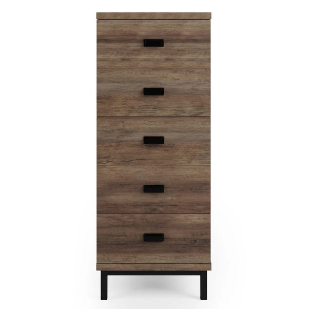 Fulton Tall 5 Drawer Chest, Pine Effect 5 Fulton Tall 5 Drawer Chest, Pine Effect - Image 3