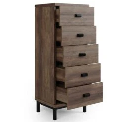 Fulton Tall 5 Drawer Chest, Pine Effect 14 Fulton Tall 5 Drawer Chest, Pine Effect -Home Luxe Studio 30773096 alt04