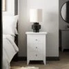 Lynton 3 Drawer Bedside Table, White 1 Lynton 3 Drawer Bedside Table, White -Home Luxe Studio 30780208