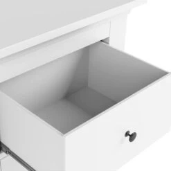 Lynton 3 Drawer Bedside Table, White -Home Luxe Studio 30780208 alt05