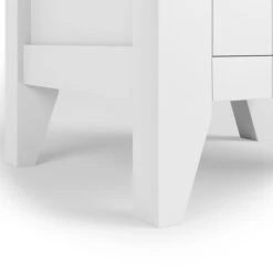 Lynton 3 Drawer Bedside Table, White -Home Luxe Studio 30780208 alt07