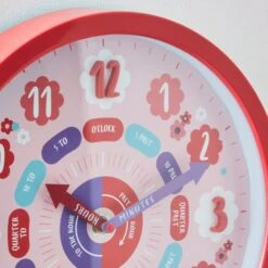Pink Tell The Time Wall Clock 6 Pink Tell The Time Wall Clock -Home Luxe Studio 30781919 alt01
