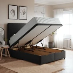 Luxury End Ottoman Bed Frame, Tweed 37 Luxury End Ottoman Bed Frame, Tweed -Home Luxe Studio 30790260 alt01