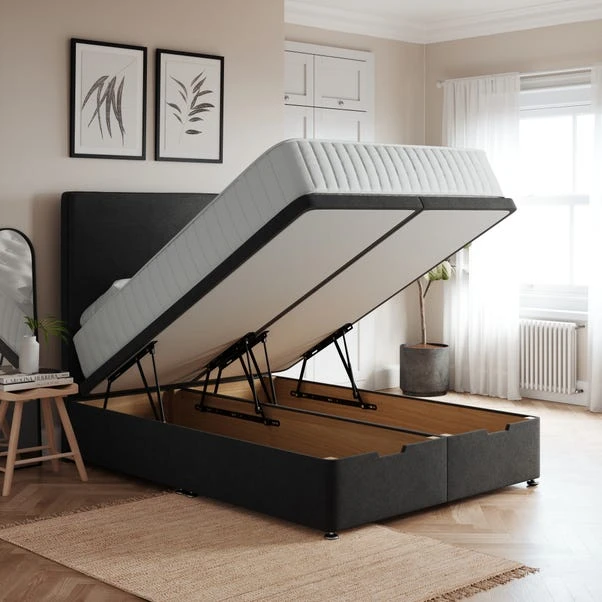 Luxury End Ottoman Bed Frame, Tweed 4 Luxury End Ottoman Bed Frame, Tweed - Image 2