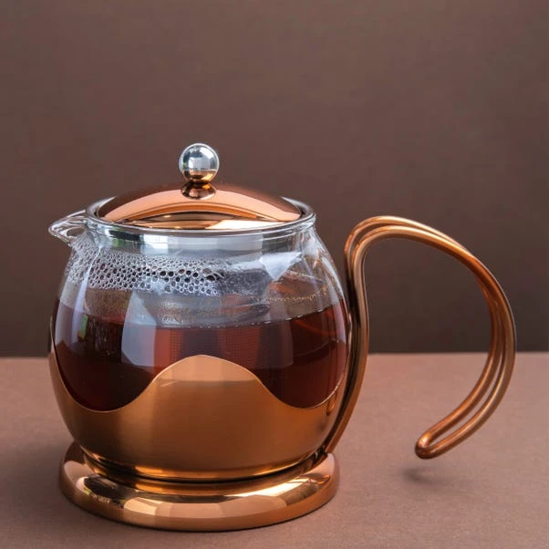 La Cafetiere Izmir Copper 2 Cup Glass Filter Teapot 4 La Cafetiere Izmir Copper 2 Cup Glass Filter Teapot - Image 2
