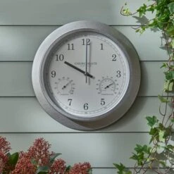 Churchgate Galvanised Indoor Outdoor Wall Clock 15 Churchgate Galvanised Indoor Outdoor Wall Clock -Home Luxe Studio 30792007