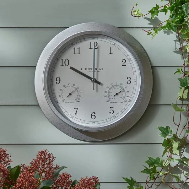 Churchgate Galvanised Indoor Outdoor Wall Clock 7 Churchgate Galvanised Indoor Outdoor Wall Clock - Image 5