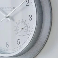 Churchgate Galvanised Indoor Outdoor Wall Clock 18 Churchgate Galvanised Indoor Outdoor Wall Clock -Home Luxe Studio 30792007 alt03