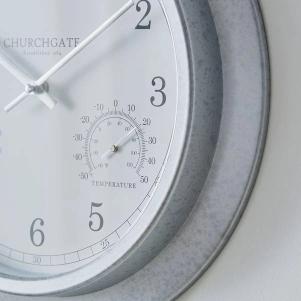 Churchgate Galvanised Indoor Outdoor Wall Clock 10 Churchgate Galvanised Indoor Outdoor Wall Clock - Image 8