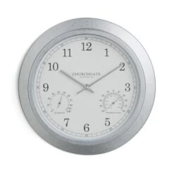 Churchgate Galvanised Indoor Outdoor Wall Clock 19 Churchgate Galvanised Indoor Outdoor Wall Clock -Home Luxe Studio 30792007 alt04