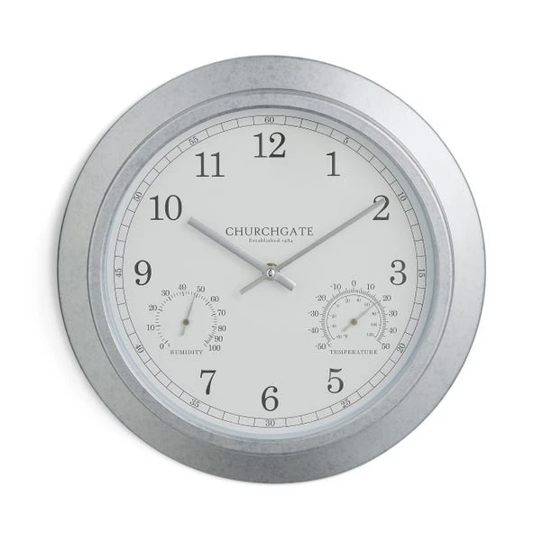 Churchgate Galvanised Indoor Outdoor Wall Clock 11 Churchgate Galvanised Indoor Outdoor Wall Clock - Image 9