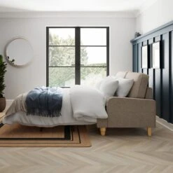 Beatrice Tonal Textured Weave 3 Seater Double Sofa Bed 22 Beatrice Tonal Textured Weave 3 Seater Double Sofa Bed -Home Luxe Studio 30792408 alt02