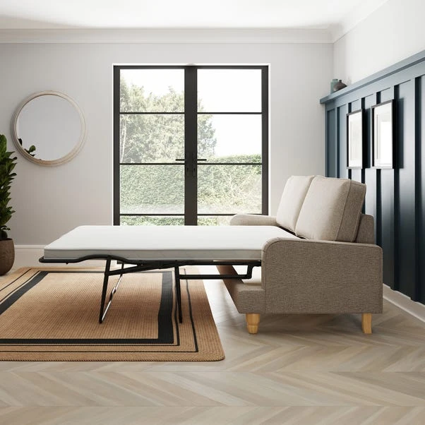 Beatrice Tonal Textured Weave 3 Seater Double Sofa Bed 6 Beatrice Tonal Textured Weave 3 Seater Double Sofa Bed - Image 4