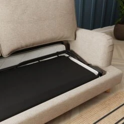 Beatrice Tonal Textured Weave 3 Seater Double Sofa Bed 24 Beatrice Tonal Textured Weave 3 Seater Double Sofa Bed -Home Luxe Studio 30792408 alt04