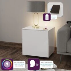 Intel LED 1 Door Lamp Table 24 Intel LED 1 Door Lamp Table -Home Luxe Studio 30793107 alt01