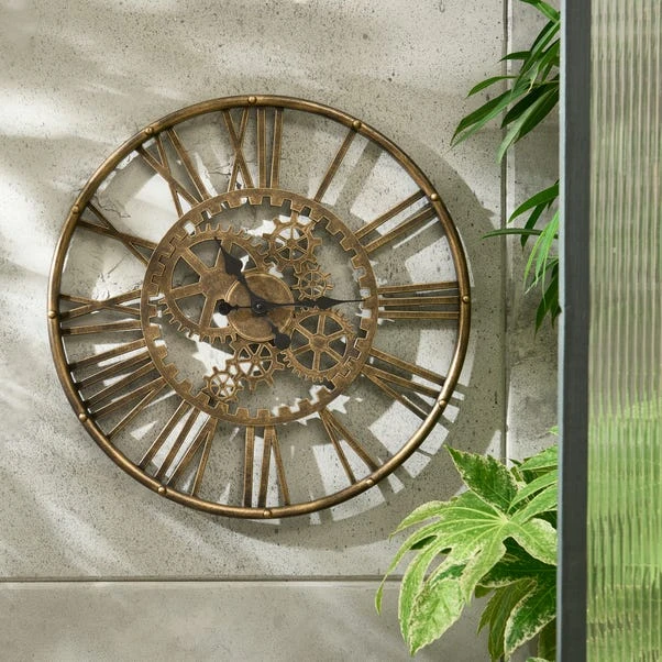 Cogs Indoor Outdoor Wall Clock 3 Cogs Indoor Outdoor Wall Clock