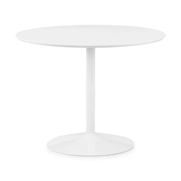 Blanco 4 Seater Round Pedestal Dining Table With 4 Kari Chairs, White 4 Blanco 4 Seater Round Pedestal Dining Table With 4 Kari Chairs, White - Image 2