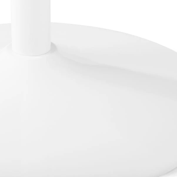 Blanco 4 Seater Round Pedestal Dining Table With 4 Kari Chairs, White 6 Blanco 4 Seater Round Pedestal Dining Table With 4 Kari Chairs, White - Image 4