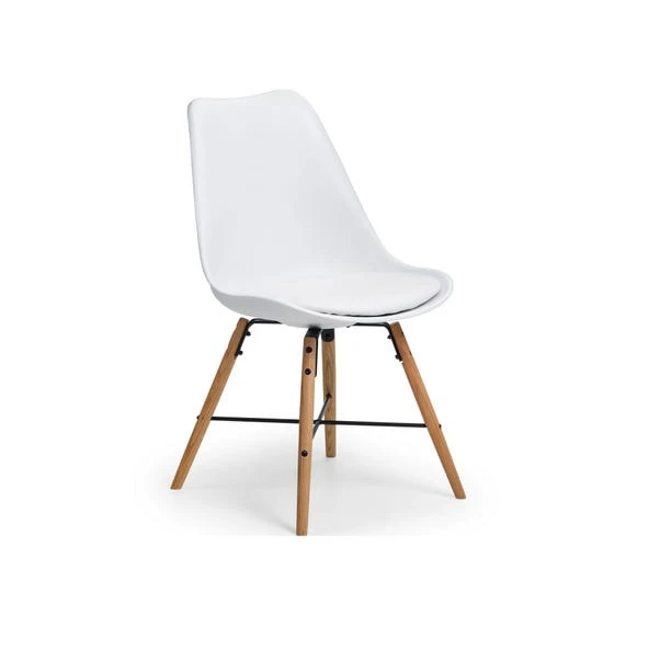 Blanco 4 Seater Round Pedestal Dining Table With 4 Kari Chairs, White 8 Blanco 4 Seater Round Pedestal Dining Table With 4 Kari Chairs, White - Image 6