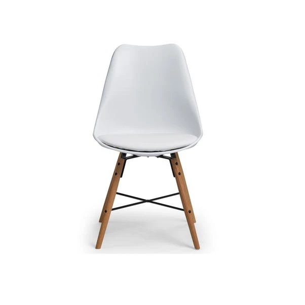 Blanco 4 Seater Round Pedestal Dining Table With 4 Kari Chairs, White 9 Blanco 4 Seater Round Pedestal Dining Table With 4 Kari Chairs, White - Image 7