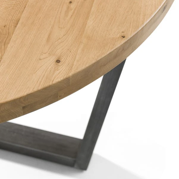 Brooklyn 4 Seater Round Dining Table With 4 Monroe Chairs, Solid Oak 5 Brooklyn 4 Seater Round Dining Table With 4 Monroe Chairs, Solid Oak - Image 3