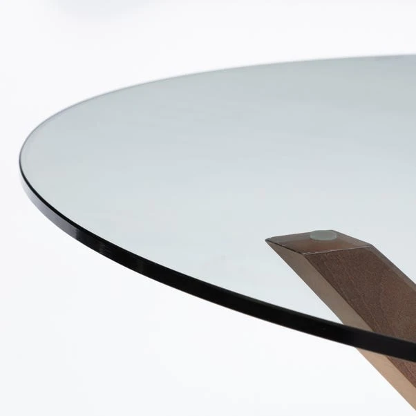 Chelsea 4 Seater Round Glass Top Dining Table With 4 Huxley Chairs 5 Chelsea 4 Seater Round Glass Top Dining Table With 4 Huxley Chairs - Image 3