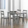 Kobe 4 Seater Rectangular Small Dining Table With 4 Chairs, Grey 2 Kobe 4 Seater Rectangular Small Dining Table With 4 Chairs, Grey -Home Luxe Studio 30794285