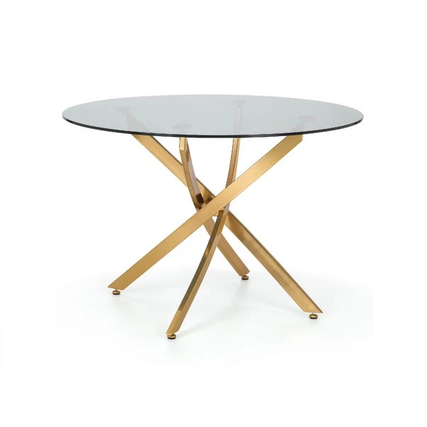 Montero 4 Seater Round Dining Table, Gold Top 4 Montero 4 Seater Round Dining Table, Gold Top - Image 2