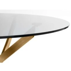 Montero 4 Seater Round Dining Table, Gold Top 10 Montero 4 Seater Round Dining Table, Gold Top -Home Luxe Studio 30794320 alt02