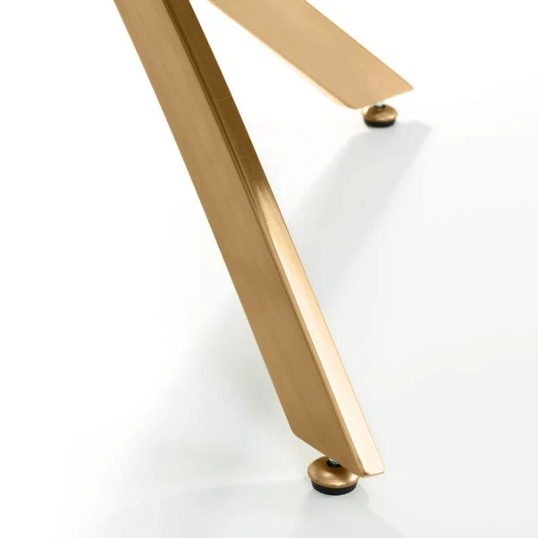 Montero 4 Seater Round Dining Table, Gold Top 7 Montero 4 Seater Round Dining Table, Gold Top - Image 5