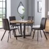 Monroe Set Of 2 Dining Chairs, Charcoal Faux Linen 1 Monroe Set Of 2 Dining Chairs, Charcoal Faux Linen -Home Luxe Studio 30794326