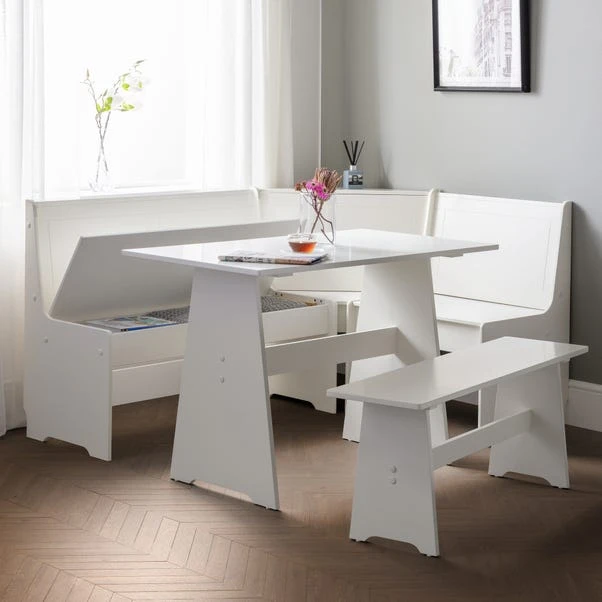 Newport 4 Seater Rectangular Corner Dining Table With 2 Benches 22 Newport 4 Seater Rectangular Corner Dining Table With 2 Benches - Image 20