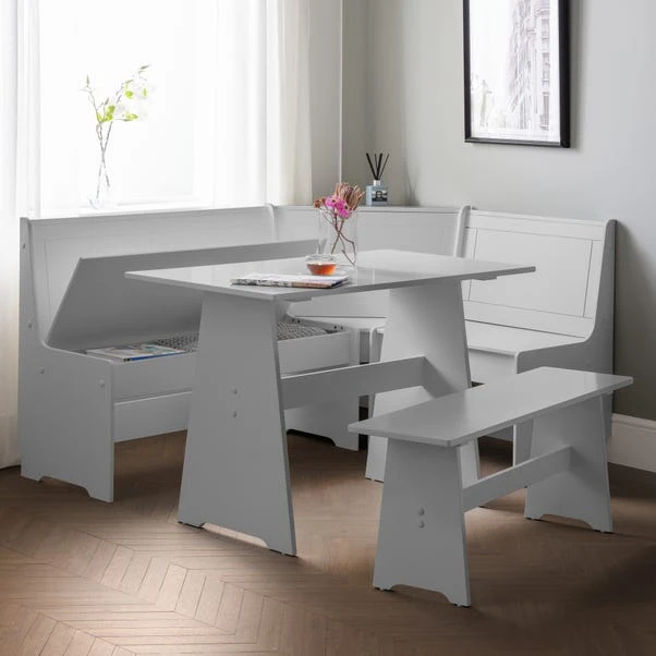 Newport 4 Seater Rectangular Corner Dining Table With 2 Benches 13 Newport 4 Seater Rectangular Corner Dining Table With 2 Benches - Image 11