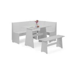 Newport 4 Seater Rectangular Corner Dining Table With 2 Benches 34 Newport 4 Seater Rectangular Corner Dining Table With 2 Benches -Home Luxe Studio 30794328 alt03