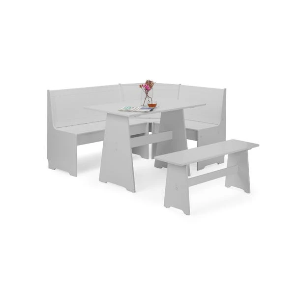 Newport 4 Seater Rectangular Corner Dining Table With 2 Benches 15 Newport 4 Seater Rectangular Corner Dining Table With 2 Benches - Image 13