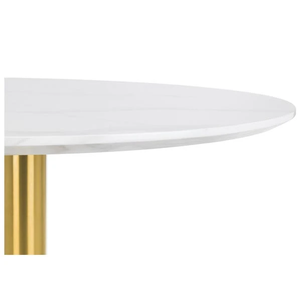 Palermo 4 Seater Round Pedestal Dining Table, White 8 Palermo 4 Seater Round Pedestal Dining Table, White - Image 6