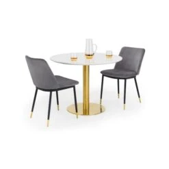 Palermo 4 Seater Round Pedestal Dining Table, White 15 Palermo 4 Seater Round Pedestal Dining Table, White -Home Luxe Studio 30794330 alt06