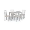 Taku 4 Seater Rectangular Dining Table With 4 Coast Chairs, Grey