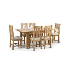 Astoria 4-6 Seater Rectangular Extendable Dining Table, Solid Oak -Home Luxe Studio 30794571 alt03