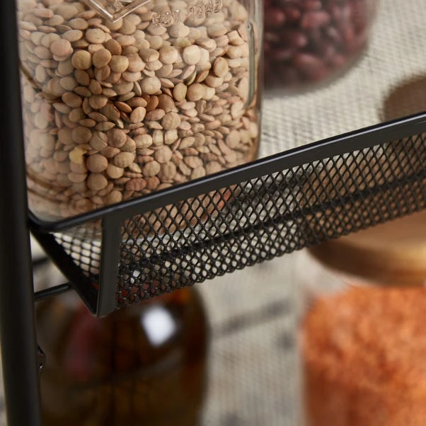 Black Mesh 3 Tier Storage Trolley 4 Black Mesh 3 Tier Storage Trolley - Image 2