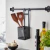 Matte Black Hanging Utensil Holder -Home Luxe Studio 30795876