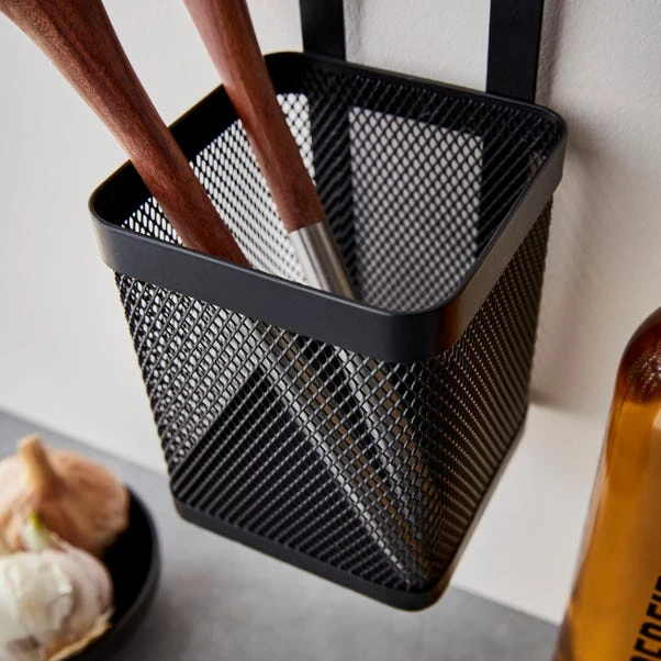 Matte Black Hanging Utensil Holder 4 Matte Black Hanging Utensil Holder - Image 2